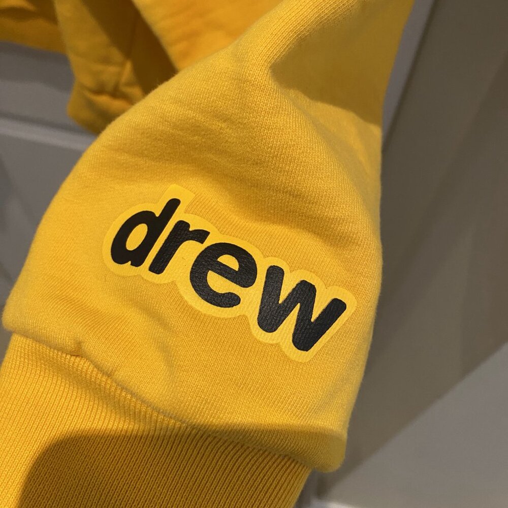 Drew House Golden Yellow Oversized Hoodie Size Medium - Picture 3 of 8